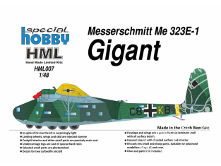 Special Hobby maquette avion HML007 Messerschmitt Me 323E-1 Gigant Kit résine 1/48