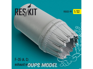 ResKit kit d'amelioration avion RSU32-0099 Buses d'échappement pour un F-35 (A, C) pour kit Trumpeter 1/32