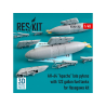 ResKit kit d'amelioration Hélico RSU48-0282 Pylônes tardifs AH-64 Apache et réservoirs 122 gallons pour kit Hasegawa 1/48