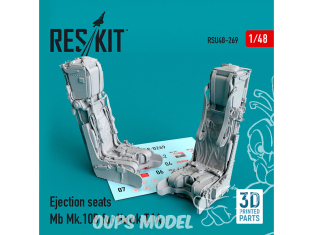 ResKit kit d'amelioration avion RSU48-0269 Sièges éjectables Mb Mk.10B pour Hawk T.1A (Impression 3D) 1/48