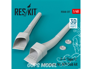ResKit kit d'amelioration Avion RSU48-0257 Prises d'air F-5 "Tiger ll" pour kit AFV Club (Impression 3D) 1/48