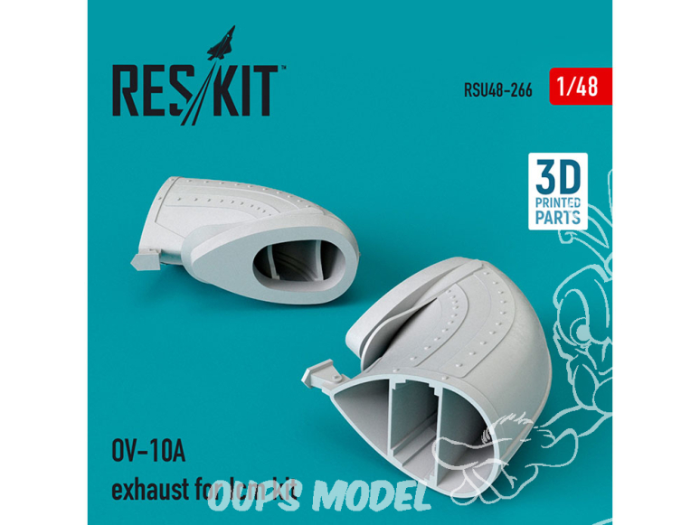 ResKit kit d'amelioration Avion RSU48-0266 Pot d'échappement OV-10A pour kit Icm (Impression 3D) 1/48