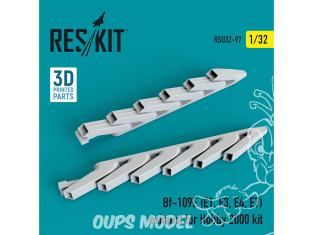ResKit kit d'amelioration Avion RSU32-0097 Pot d'échappement Bf-109E (E1, E3, E4, E7) pour kit Hobby 2000 1/32