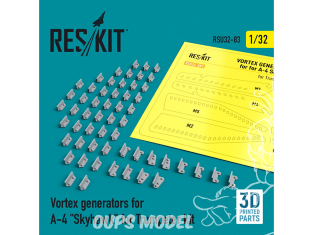 ResKit kit d'amelioration Avion RSU32-0083 Générateurs de vortex pour A-4 "Skyhawk" pour kit Trumpeter (Impression 3D) 1/32
