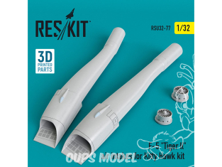 ResKit kit d'amelioration Avion RSU32-0077 Prises d'air F-5 "Tiger ll" pour kit Kitty Hawk (Impression 3D) 1/32