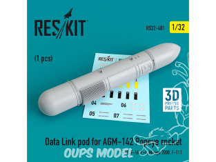 ResKit kit RS32-0401 Module Data Link pour fusée AGM-142 Popeye (F-15, F-16, F-4, Mirage 2000, F-111) 1/32