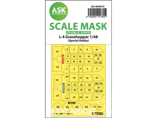 ASK Art Scale Kit Mask M48079 L-4 Grasshopper Special Hobby Recto Verso 1/48