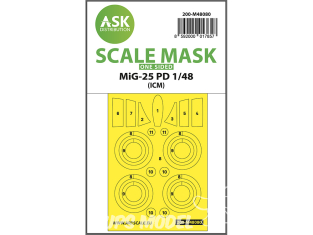 ASK Art Scale Kit Mask M48080 MiG-25 PD Icm Recto 1/48
