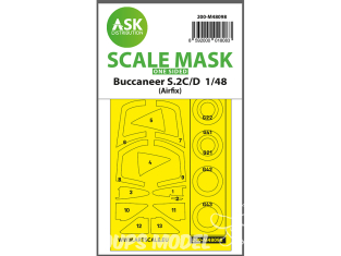 ASK Art Scale Kit Mask M48098 Buccaneer S.2C/D Airfix Recto 1/48