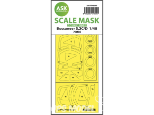 ASK Art Scale Kit Mask M48099 Buccaneer S.2C/D Airfix Recto Verso 1/48