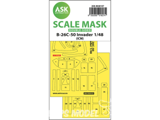 ASK Art Scale Kit Mask M48107 B-26C-50 Invader Icm Recto Verso 1/48