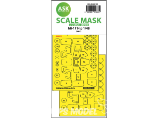 ASK Art Scale Kit Mask M48132 Mi-17 Hip AMK Recto Verso 1/48