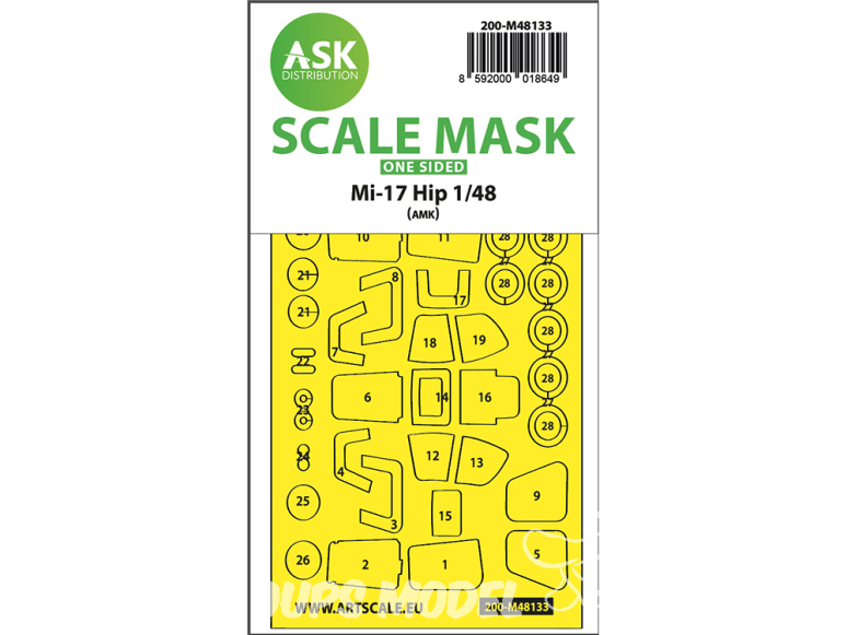 ASK Art Scale Kit Mask M48133 Mi-17 Hip AMK Recto 1/48