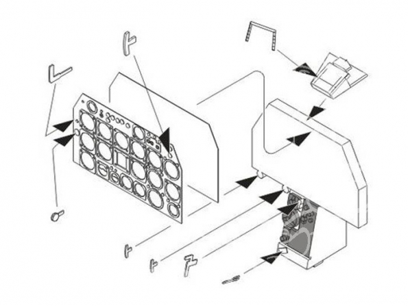 CMK kit amelioration q32144 F-86F "SABRE" TABLEAU DE BORD 1/32