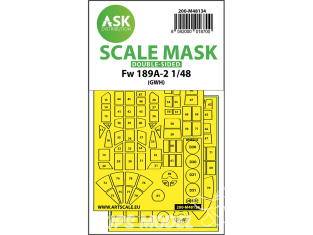 ASK Art Scale Kit Mask M48134 Focke Wulf Fw 189A-2 Great Wall Hobby Recto Verso 1/48