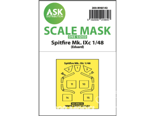 ASK Art Scale Kit Mask M48143 Spitfire Mk.IXc Eduard Recto 1/48