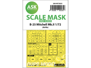 ASK Art Scale Kit Mask M72023 B-25 Mitchell Mk.II Airfix Recto 1/72