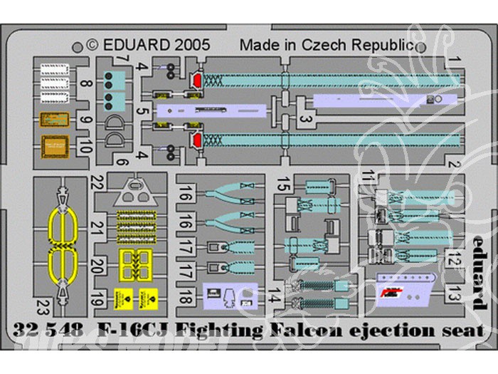 Eduard Edua32548 F-16cj Ejection Seat 1//32