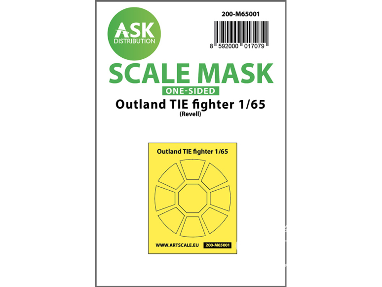 ASK Art Scale Kit Mask M65001 Outland TIE fighter Revell Recto 1/65