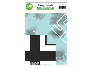 ASK Art Scale Kit Décalcomanies D32006 Insignes Allemands Partie 1 - Chasseur stabilisateur vertical 1/32