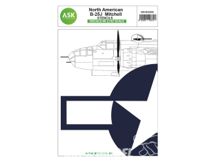 ASK Art Scale Kit Décalcomanies D32026 Marquages / Stencils North American B-25J Mitchell 1/32