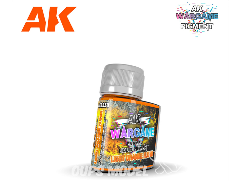 Ak interactive Pigments AK1238 PIGMENT LIQUIDE ÉMAIL ORANGE CLAIR 35ml