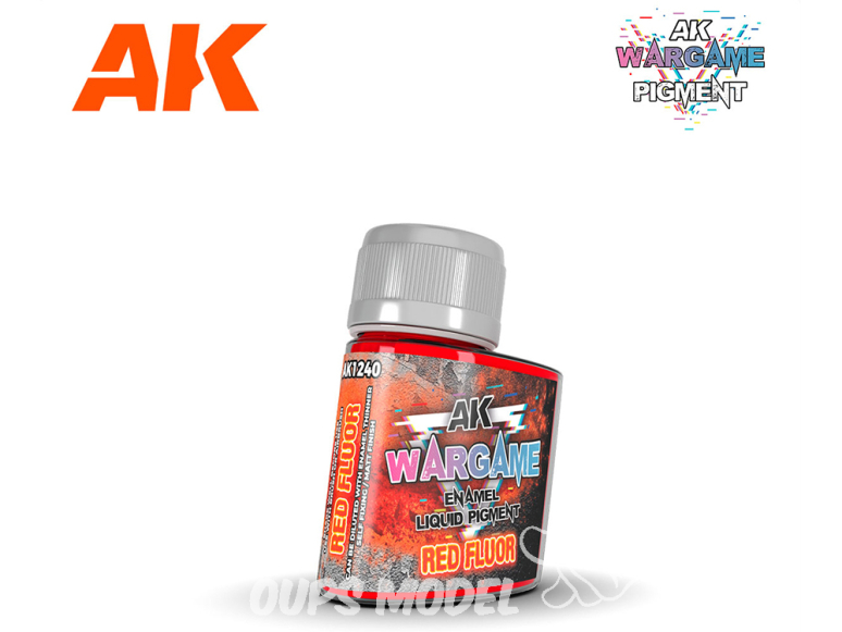 Ak interactive Pigments AK1240 PIGMENT LIQUIDE ÉMAIL FLUO ROUGE 35ml