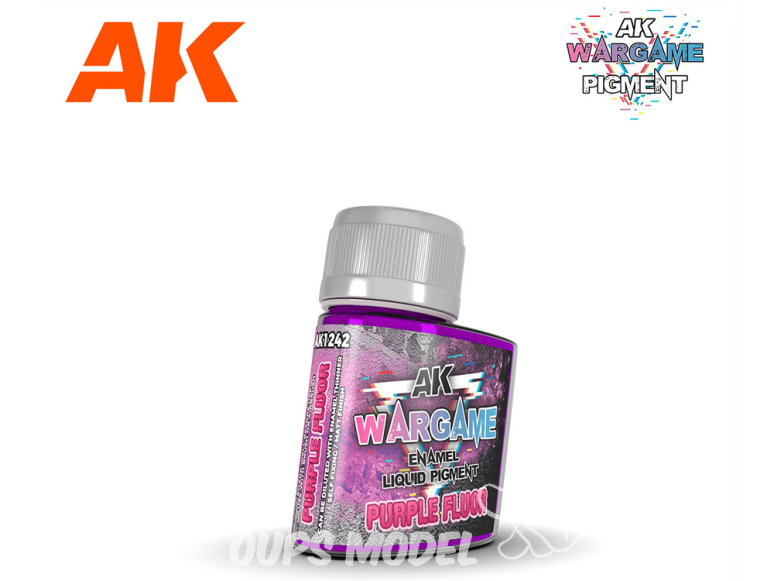 Ak interactive Pigments AK1242 PIGMENT LIQUIDE ÉMAIL FLUO VIOLET 35ml