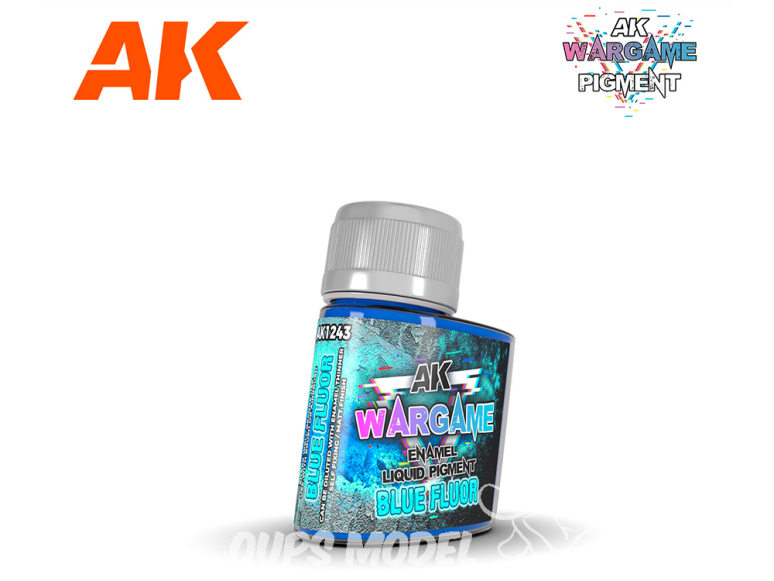 Ak interactive Pigments AK1243 PIGMENT LIQUIDE ÉMAIL FLUO BLEU 35ml