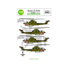 ASK Art Scale Kit Décalcomanies D48016 Bell AH-1G Cobra 3th Aviation Helicopter Cavalry Kentaur Partie 1 1/48