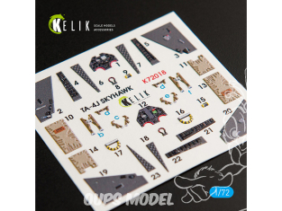 Kelik Decals 3D K72018 Décalcomanies 3D intérieures TA-4J "Skyhawk" Fujimi et Hobby 2000 1/72