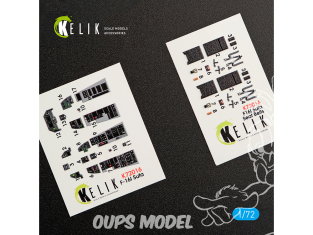 Kelik Decals 3D K72016 Décalcomanies 3D intérieures F-16I "Sufa" kit Kinetic 1/72