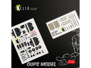 Kelik Decals 3D K48046 Décalcomanies 3D intérieures F-82 E/H "Twin Mustang" pour Modelsvit 1/48