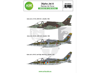 ASK Art Scale Kit Décalcomanies D48022 Alpha Jet A German Air Force 1/48