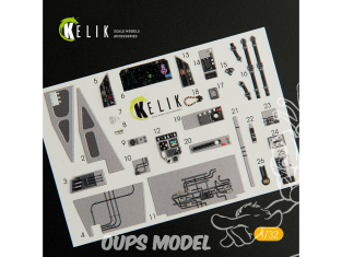 Kelik Decals 3D K32009 Décalques 3D intérieurs F-35C pour kit Trumpeter 1/32