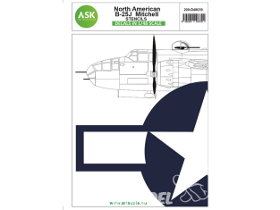ASK Art Scale Kit Décalcomanies D48039 Marquages / Stencils North American B-25J Mitchell 1/48