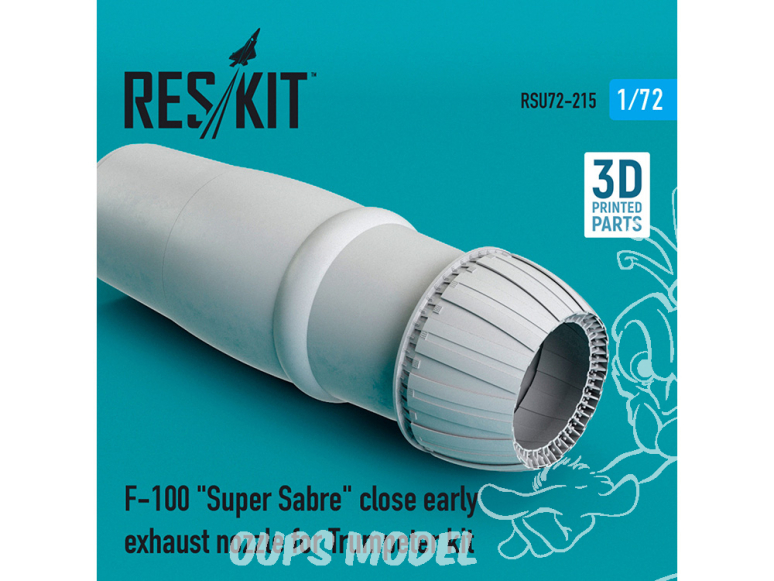 ResKit kit d'amelioration Avion RSU72-0215 F-100 "Super Sabre" tuyère d'échappement précoce fermée pour kit Trumpeter 1/72