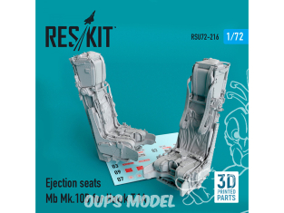 ResKit kit d'amelioration Avion RSU72-0216 Sièges éjectables Mb Mk.10B pour Hawk T.1A (Impression 3D) 1/72