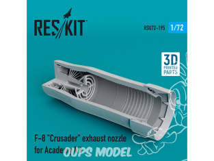 ResKit kit d'amelioration Avion RSU72-0195 Buse d'échappement F-8 "Crusader" pour kit Academy 1/72