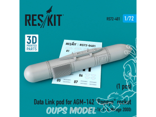 ResKit kit RS72-0401 Module Data Link pour roquette AGM-142 "Popeye" pour F-15, F-16, F-4, Mirage 2000, F-111 1/72