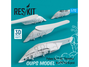 ResKit kit armement Avion RS72-0377 Pylônes pour P-8A "Poséidon" pour kit BPK 4 piéces (Impression 3D) 1/72