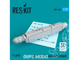 ResKit kit RS72-0393 Module ECM peu profond AN / ALQ-131 (impression 3D) pour A-7, A-10, F-4, F-16, F-111, C-130 1/72
