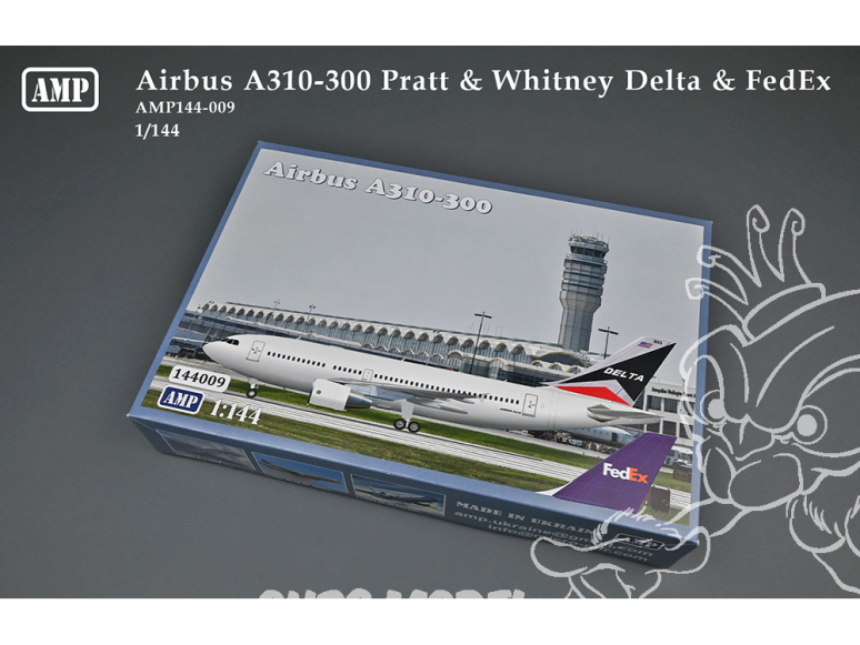 AMP maquette avion 144009 Airbus A310-300 Delta AIRLINE et Fedex 1/144