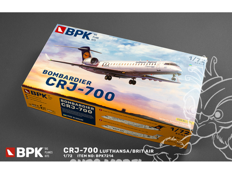 BPK maquette avion 7214 Bombardier CRJ-700 1/72