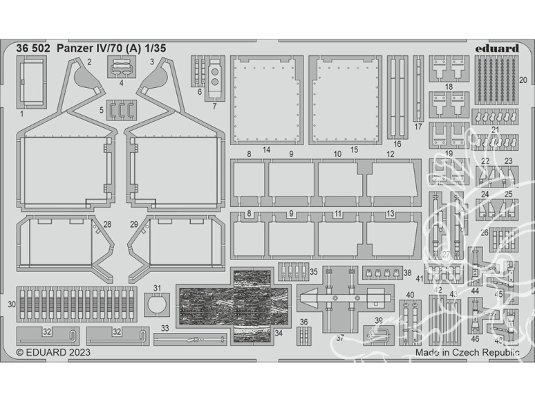 Eduard photodecoupe militaire 36502 Amélioration Panzer IV/70 (A) Tamiya 1/35