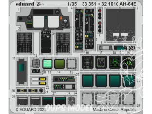 Eduard photodécoupe hélicoptére 321010 Amélioration AH-64E Takom 1/35