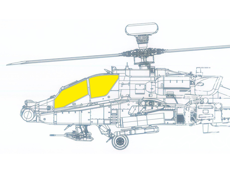 Eduard Express Mask JX312 AH-64E TFace Takom 1/35