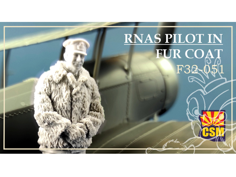 Copper State Models personel F32-051 Pilote du RNAS en manteau de fourrure 1/32