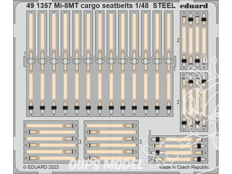 EDUARD photodecoupe hélicoptère 491357 Harnais métal Cargo Mi-8MT Trumpeter 1/48