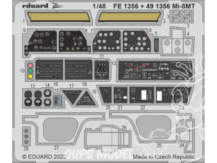 EDUARD photodecoupe hélicoptère FE1356 Zoom amélioration Mi-8MT Trumpeter 1/48